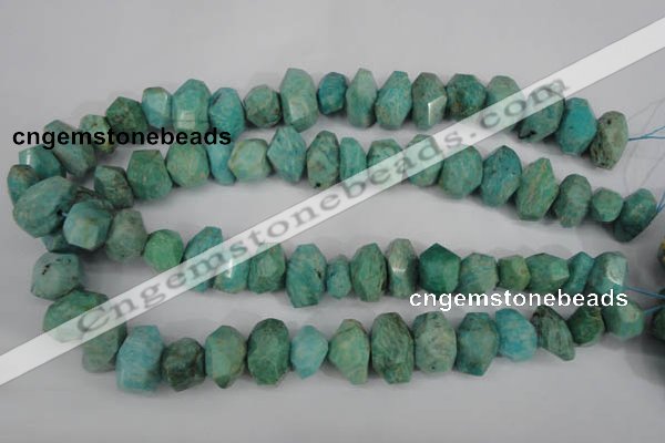 CNG868 15.5 inches 7*12mm – 12*20mm faceted nuggets amazonite beads