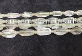 CNG8683 12*23mm - 15*25mm faceted freeform green quartz beads