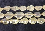 CNG8685 16*23mm - 25*30mm faceted freeform lemon quartz beads