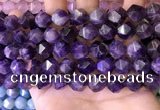 CNG8703 15.5 inches 12mm faceted nuggets amethyst gemstone beads