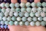 CNG8713 15.5 inches 12mm faceted nuggets amazonite gemstone beads