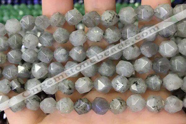 CNG8716 15.5 inches 8mm faceted nuggets labradorite gemstone beads