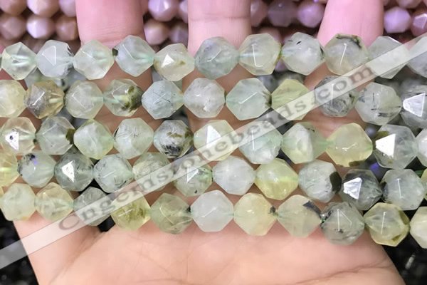 CNG8729 15.5 inches 8mm faceted nuggets prehnite gemstone beads