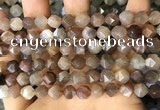 CNG8751 15.5 inches 8mm faceted nuggets moonstone beads wholesale