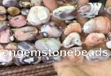 CNG8785 15 inches 15*22mm - 22*30mm nuggets pink botswana agate beads