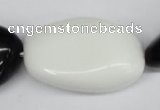 CNG88 15.5 inches 13*18mm - 25*35mm nuggets black & white agate beads