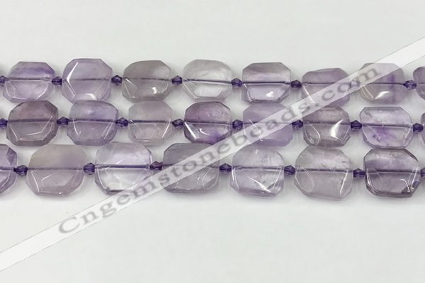 CNG8800 15.5 inches 16mm - 20mm faceted freeform amethyst beads