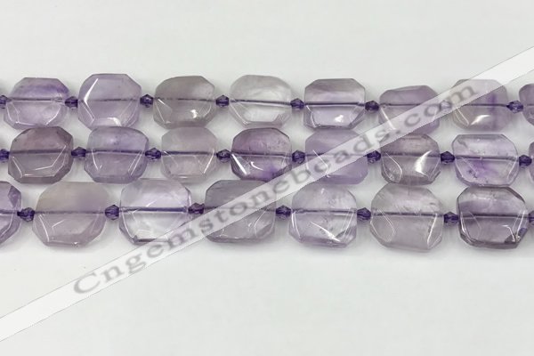 CNG8800 15.5 inches 16mm - 20mm faceted freeform amethyst beads