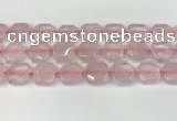 CNG8802 15.5 inches 16mm - 20mm faceted freeform rose quartz beads