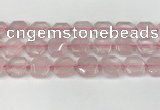 CNG8802 15.5 inches 16mm - 20mm faceted freeform rose quartz beads