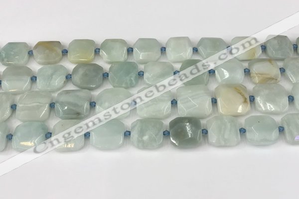 CNG8815 15.5 inches 16mm - 20mm faceted freeform amazonite beads