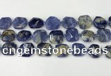 CNG8819 15.5 inches 16mm - 20mm faceted freeform sodalite beads