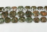 CNG8822 15.5 inches 16mm - 20mm faceted freeform rhyolite beads