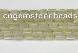 CNG8851 15.5 inches 8*12mm - 10*16mm nuggets matte lemon quartz beads
