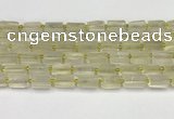 CNG8851 15.5 inches 8*12mm - 10*16mm nuggets matte lemon quartz beads