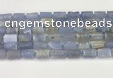 CNG8857 8*12mm - 10*16mm nuggets matte blue chalcedony beads