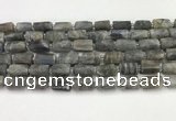 CNG8862 15.5 inches 8*12mm - 10*16mm nuggets matte labradorite beads