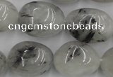 CNG887 15.5 inches 18*25mm nuggets black rutilated quartz beads