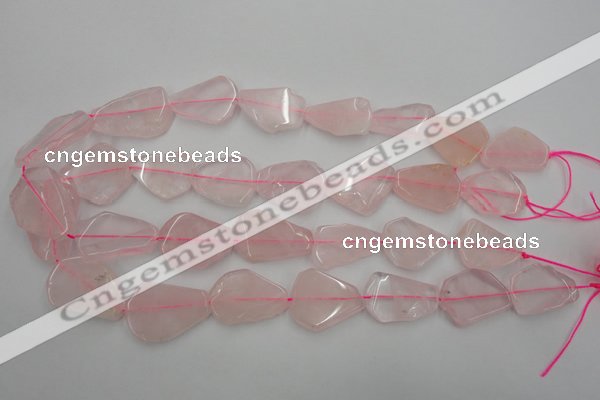 CNG888 15.5 inches 18*22mm – 25*30mm freeform rose quartz beads