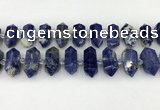 CNG8903 10*25mm - 14*30mm faceted nuggets sodalite beads