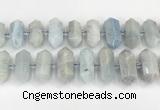 CNG8913 15.5 inches 10*25mm - 15*30mm faceted nuggets aquamarine beads