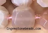 CNG8927 15 inches 14mm - 16mm faceted freeform moostone beads