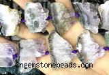 CNG8960 15 inches 22*30mm - 30*40mm freeform druzy amethyst beads