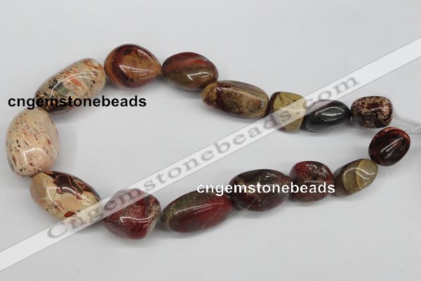 CNG90 15.5 inches 10*18mm - 20*35mm nuggets jasper gemstone beads