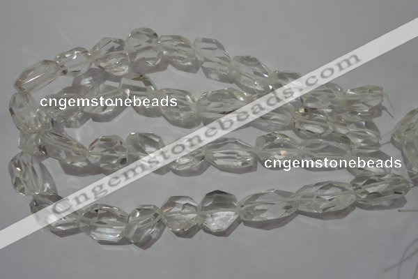 CNG901 15.5 inches 13*15mm – 14*22mm faceted nuggets white crystal beads