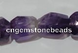 CNG903 15.5 inches 15*20mm – 18*26mm faceted nuggets amethyst beads