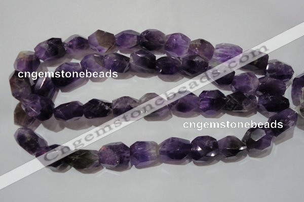 CNG903 15.5 inches 15*20mm – 18*26mm faceted nuggets amethyst beads