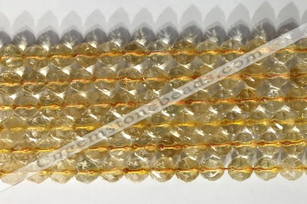 CNG9054 15.5 inches 8mm faceted nuggets citrine gemstone beads