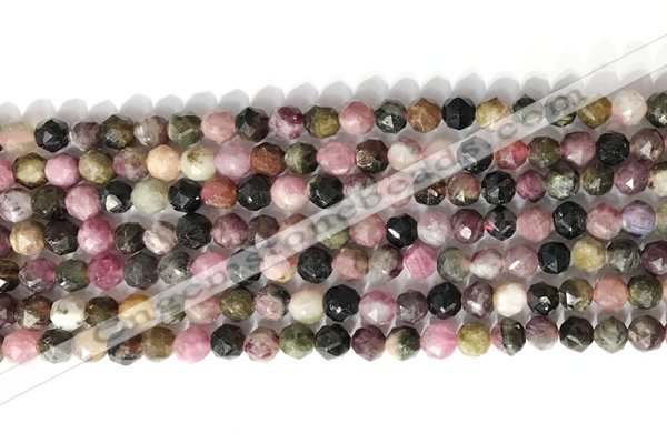 CNG9056 15.5 inches 6mm faceted nuggets tourmaline gemstone beads