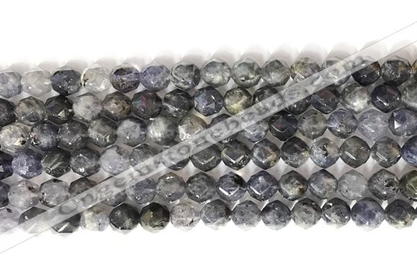 CNG9059 15.5 inches 8mm faceted nuggets iolite gemstone beads