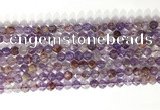 CNG9061 15.5 inches 6mm faceted nuggets purple phantom quartz beads