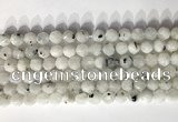 CNG9065 15.5 inches 8mm faceted nuggets white moonstone gemstone beads