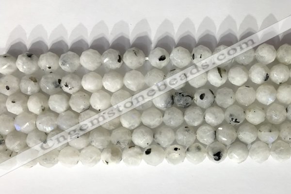 CNG9065 15.5 inches 8mm faceted nuggets white moonstone gemstone beads