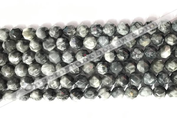 CNG9068 15.5 inches 8mm faceted nuggets eagle eye jasper gemstone beads