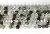 CNG9074 15.5 inches 8mm faceted nuggets ghost crystal  gemstone beads