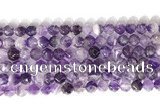 CNG9076 15.5 inches 8mm faceted nuggets dogtooth amethyst gemstone beads