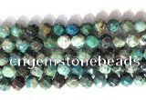 CNG9088 15.5 inches 10mm faceted nuggets chrysocolla gemstone beads