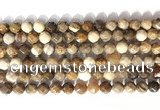 CNG9090 15.5 inches 8mm faceted nuggets coral jade gemstone beads