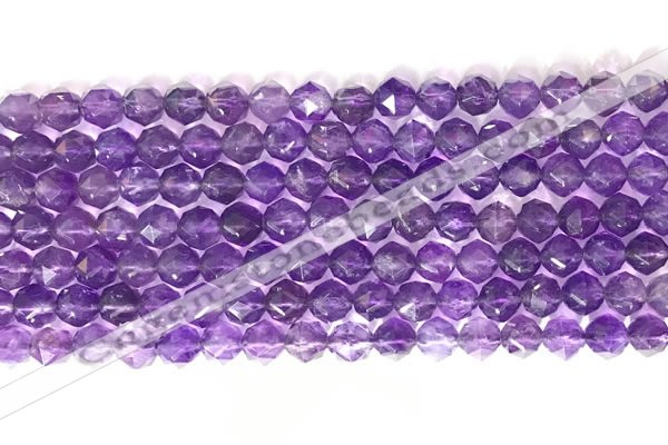 CNG9091 15.5 inches 6mm faceted nuggets amethyst gemstone beads