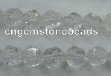 CNG910 15 inches 6mm faceted nuggets white crystal beads