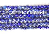 CNG9100 15.5 inches 8mm faceted nuggets lapis lazuli beads