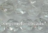 CNG914 15 inches 14mm faceted nuggets white crystal beads