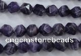 CNG928 15 inches 8mm faceted nuggets amethyst gemstone beads