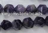 CNG931 15 inches 14mm faceted nuggets amethyst gemstone beads