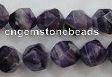 CNG932 15 inches 16mm faceted nuggets amethyst gemstone beads