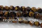 CNG935 15 inches 6mm faceted nuggets yellow tiger eye beads